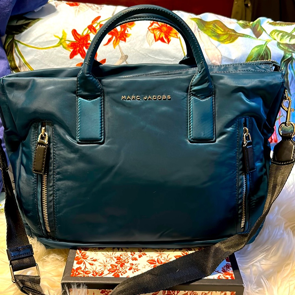 Marc Jacobs Rich Hunter Green Go-To Chic Carry All Tote